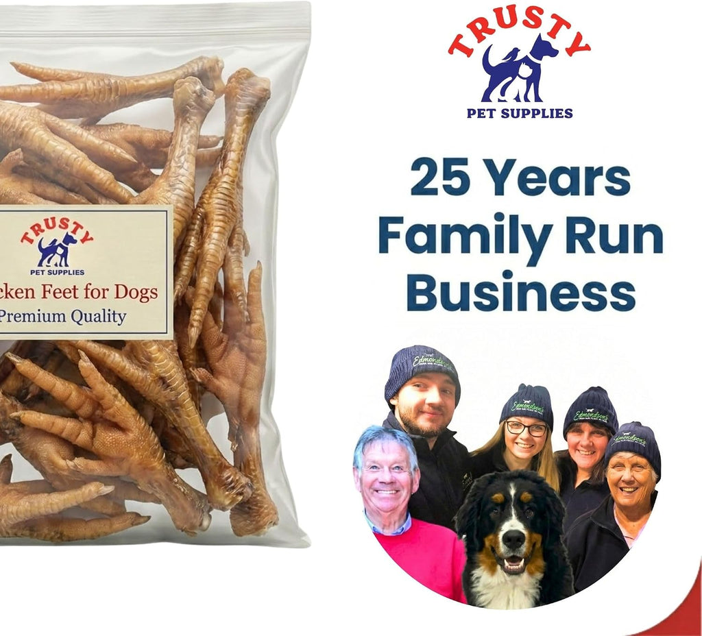 Chicken Feet for Dogs - 500G | Natural Dog Treat | Hypoallergenic & Grain Free | High in Glucosamine & Calcium | Natural Chews | Chicken Feet Dog Treats for Large & Small Dogs | by  Pet Supplies