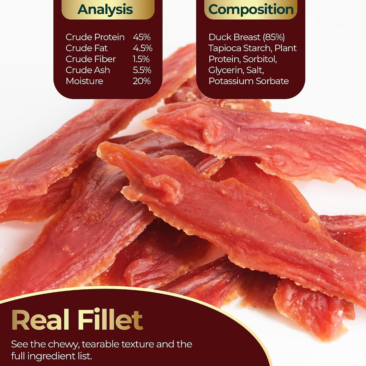 Chewy Duck Fillets Dog Treats, 200G