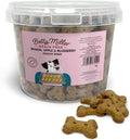 Grain Free Dog Treats - Banana, Apple & Blueberry Bones - 1Kg Bulk Dog Treats - British Baked Dog Biscuits