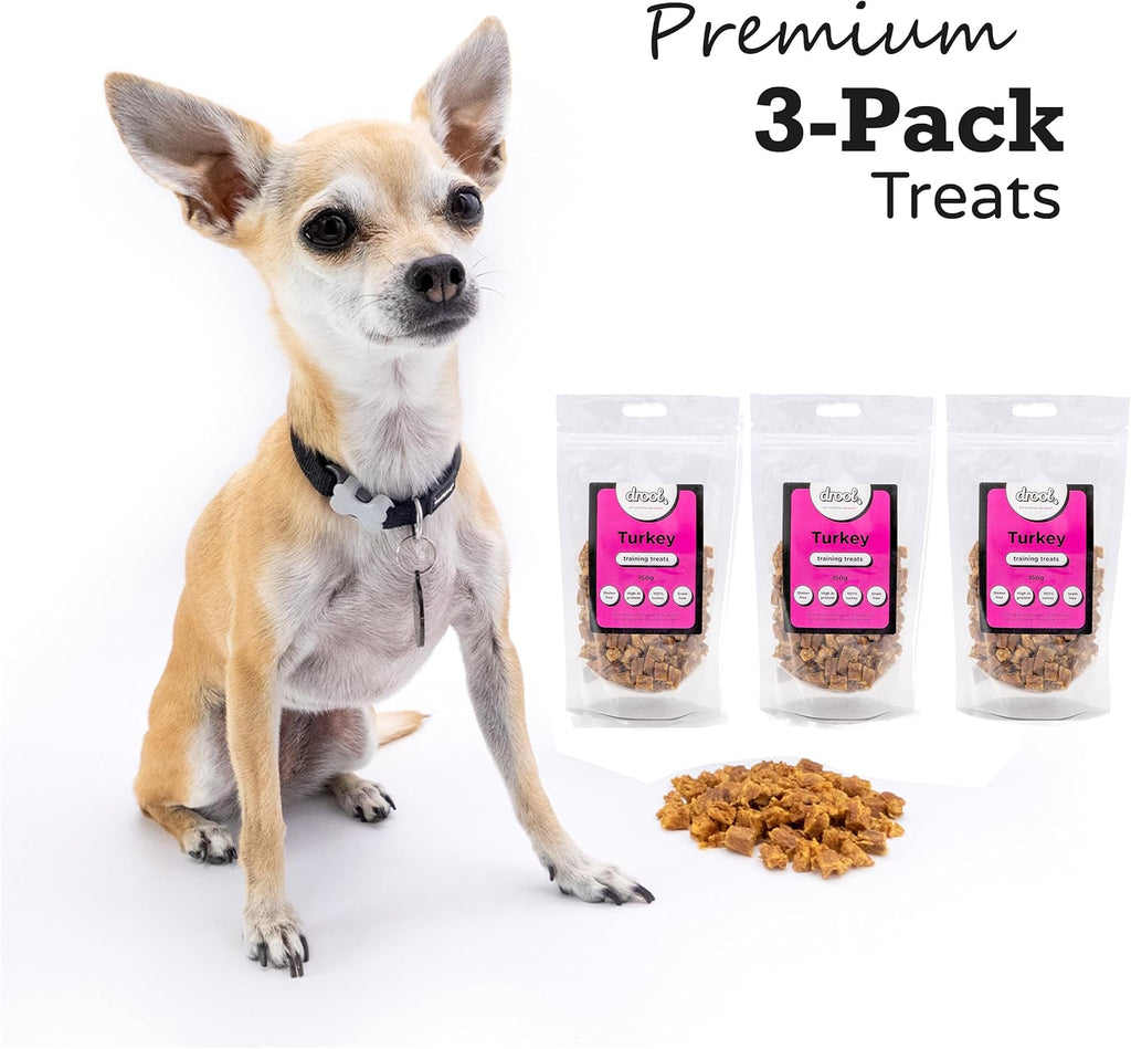 Pet Products Natural Air Dried Dog Treats | Dried Fresh Turkey | Grain Free Healthy Training Chews for Dogs | 3 X 150G