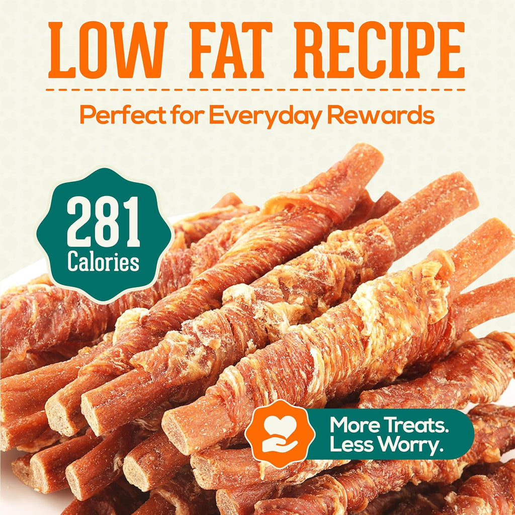 Dog Treats with Carrots, 1 Pack*320G Rawhide Free Dog Chews with Chicken Breast Meat, Low-Fat, High in Protein