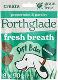 Natural Dog Treats (8 X 90G Bags) - Hypoallergenic & Grain Free Dog Treats with Chicken, Peppermint & Parsley, Fresh Breath Soft Bites, Resealable Bags