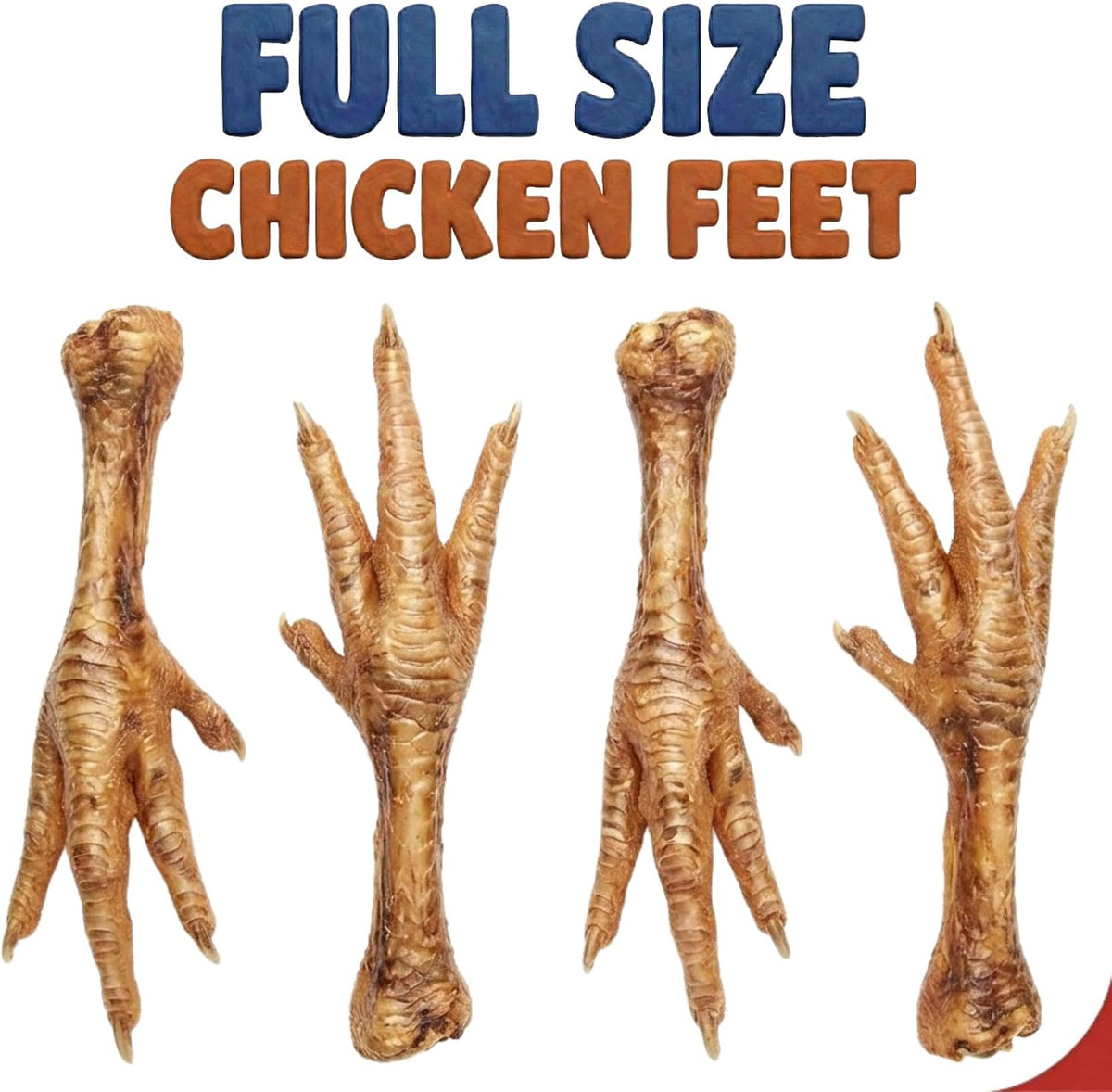 Chicken Feet for Dogs - 500G | Natural Dog Treat | Hypoallergenic & Grain Free | High in Glucosamine & Calcium | Natural Chews | Chicken Feet Dog Treats for Large & Small Dogs | by  Pet Supplies