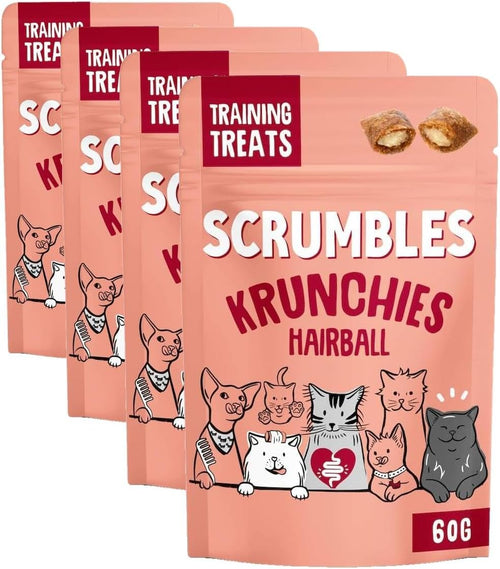 Anti-Hairball Krunchies Cat Treats 60G (Pack of 4)