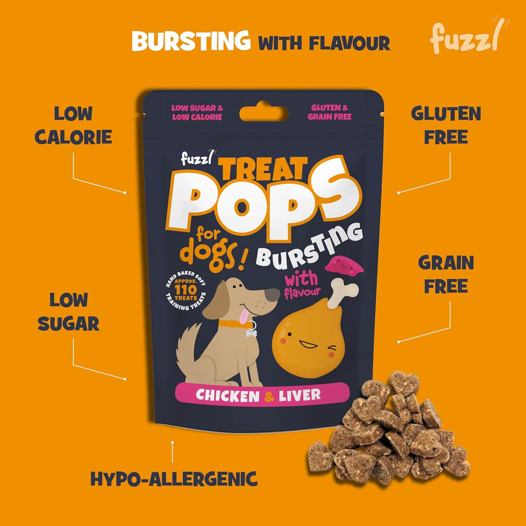 Treat Pops Natural Dog Treats Variety Pack 3 X 100G - Soft Baked Grain Free Dog Chews Biscuits - Training Treat for Small, Medium and Large Dogs