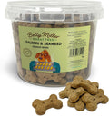Wheat Free Dog Treats - Salmon & Seaweed Bones 1Kg - British Baked Dog Biscuits - Salmon Dog Treats