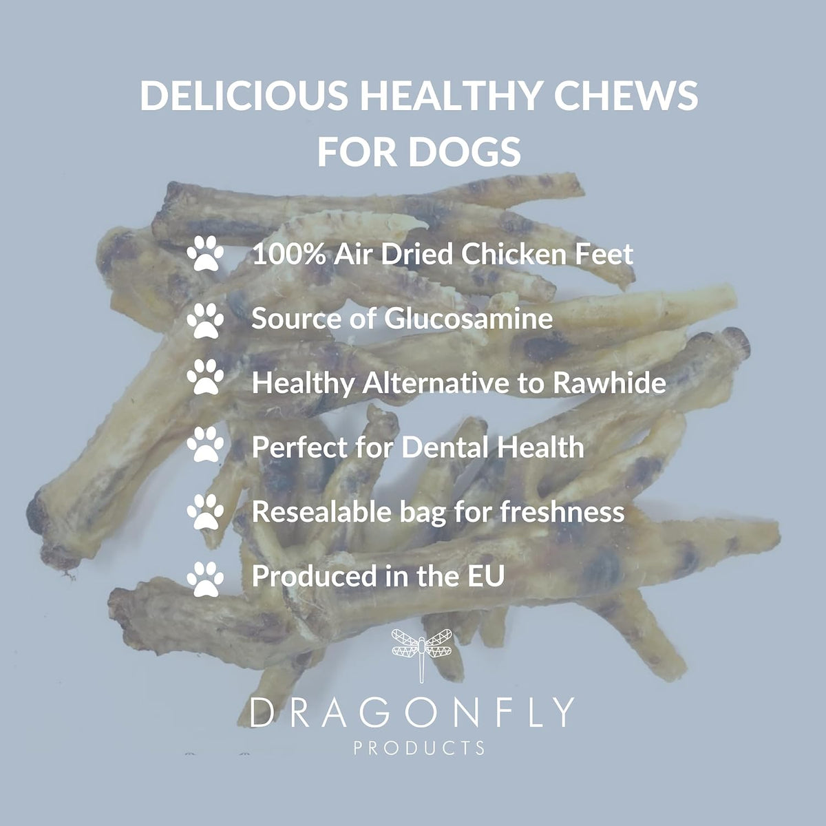 Chicken Feet for Dogs, Air-Dried Grain Free Dental Chew