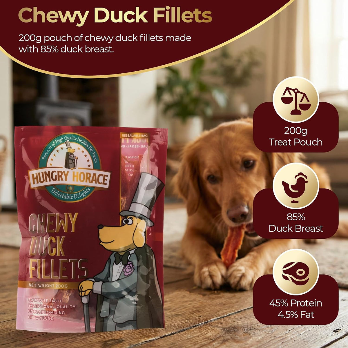 Chewy Duck Fillets Dog Treats, 200G