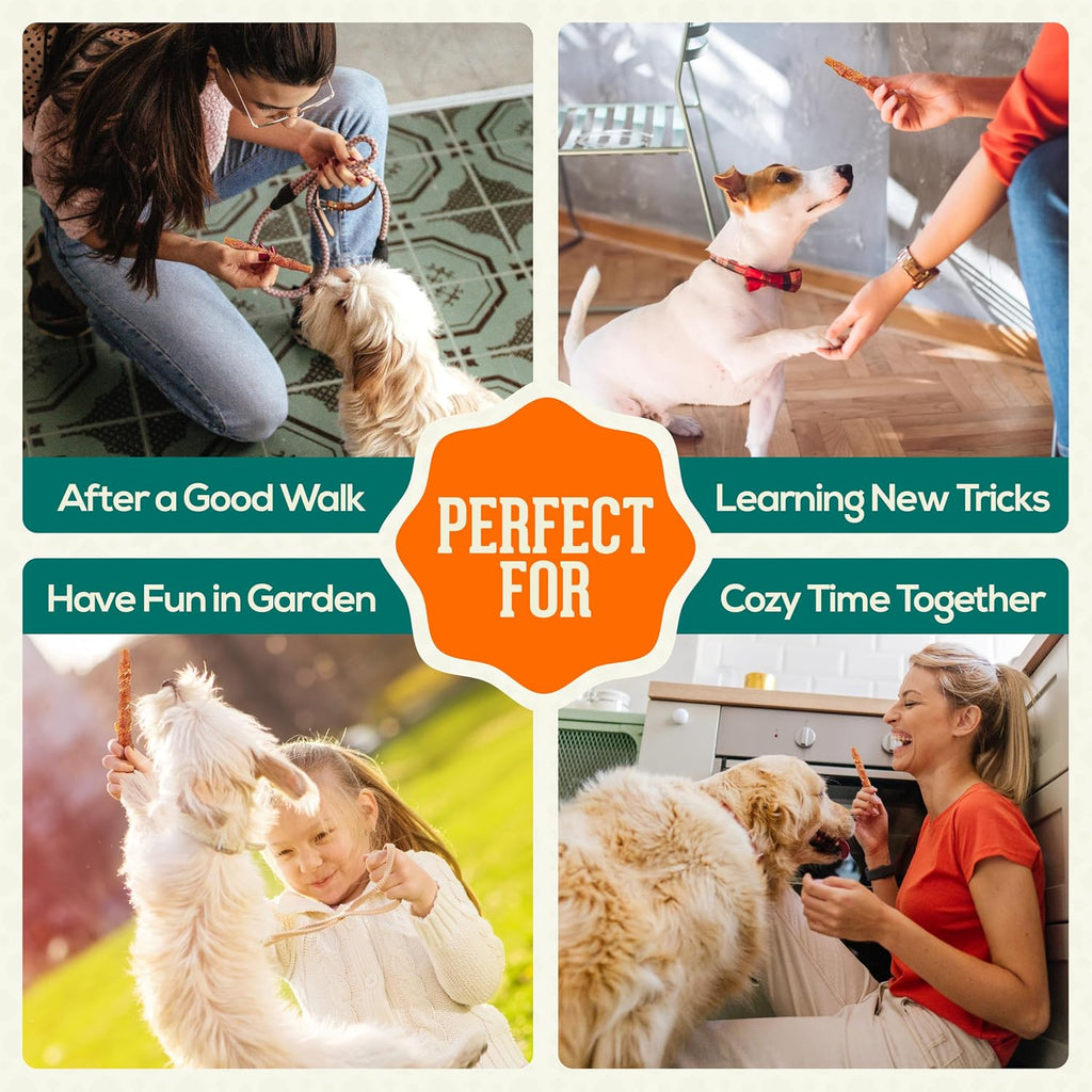 Dog Treats with Carrots, 1 Pack*320G Rawhide Free Dog Chews with Chicken Breast Meat, Low-Fat, High in Protein