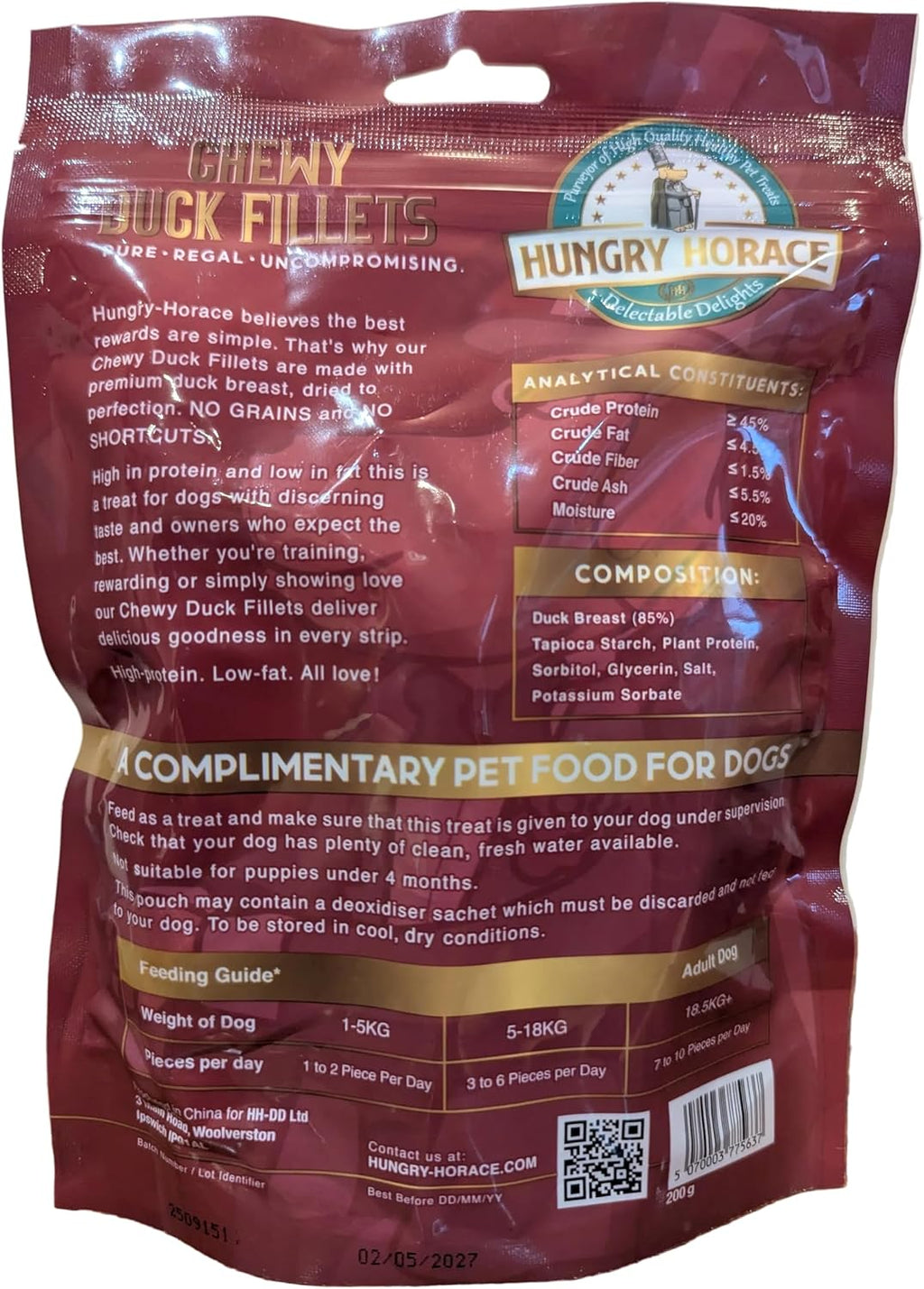 Chewy Duck Fillets Dog Treats, 200G
