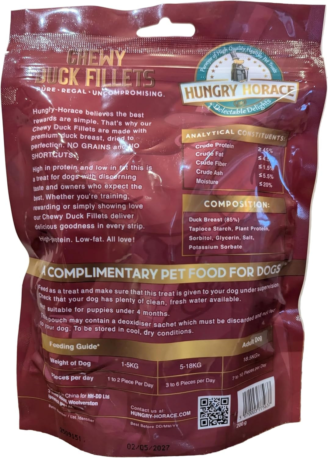Chewy Duck Fillets Dog Treats, 200G