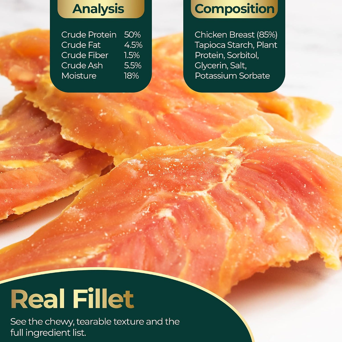 Chewy Chicken Fillets Dog Treats, 200G