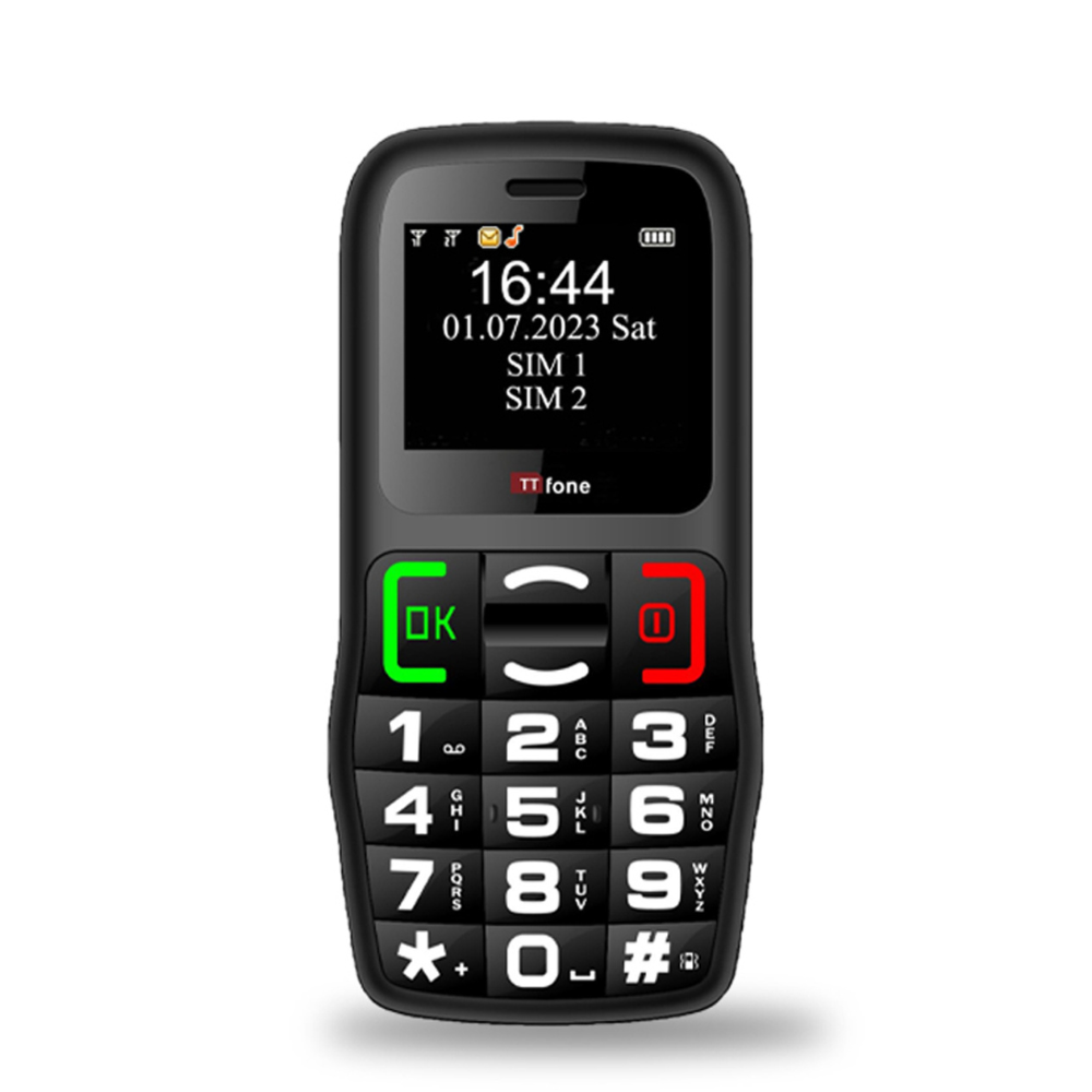 Returned Resale - TTfone TT220 Big Button Mobile with USB Cable, O2 Pay As You Go
