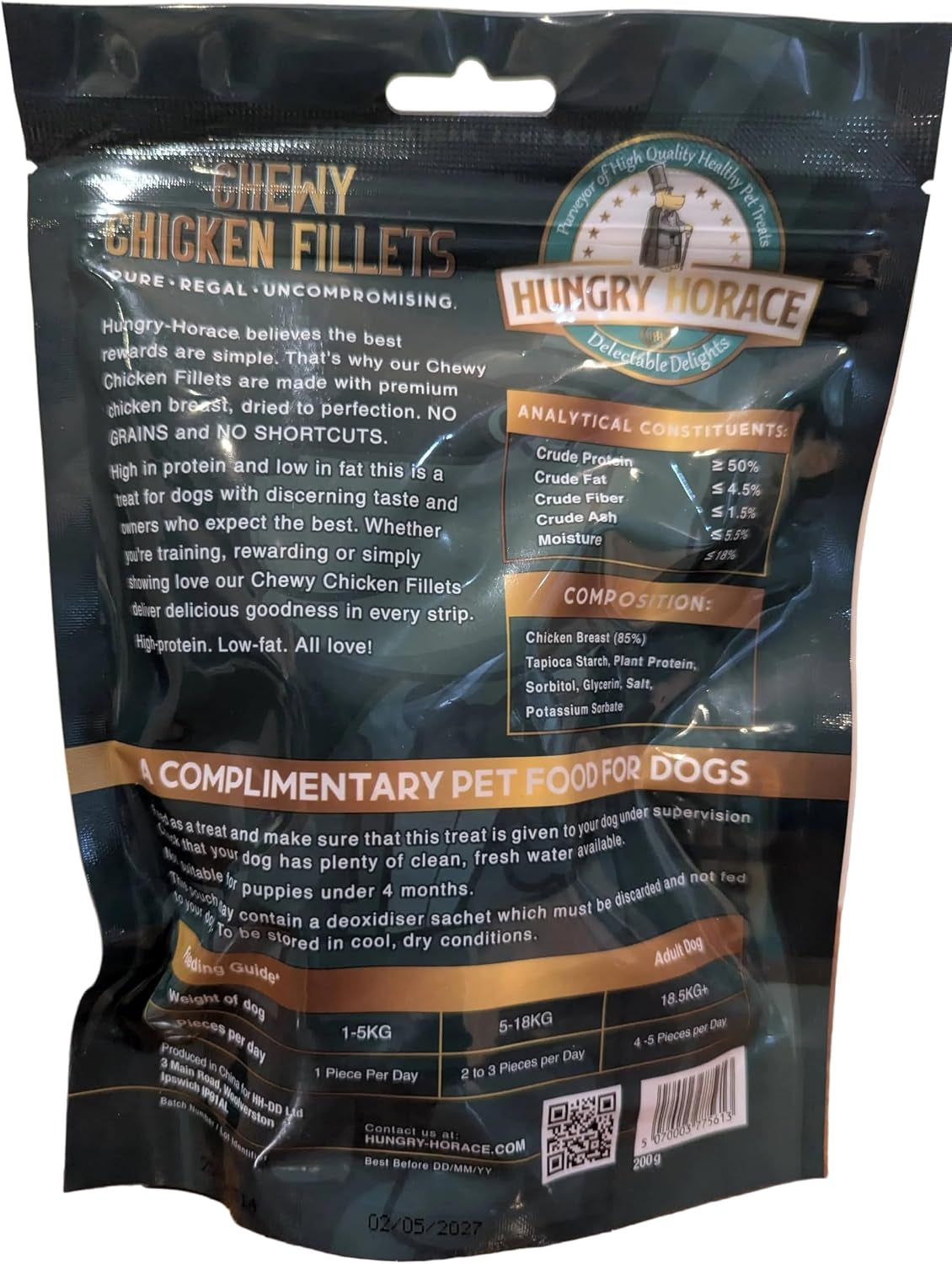 Chewy Chicken Fillets Dog Treats, 200G