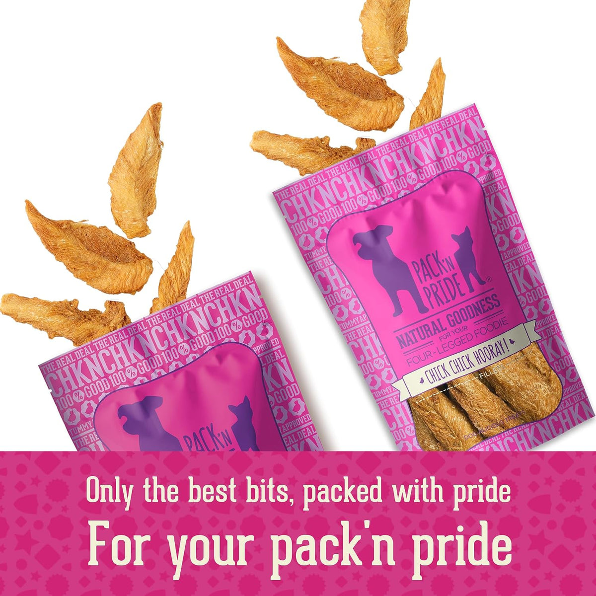 Dog Treats, 3X100G Freeze-Dried Chicken Dog Chews