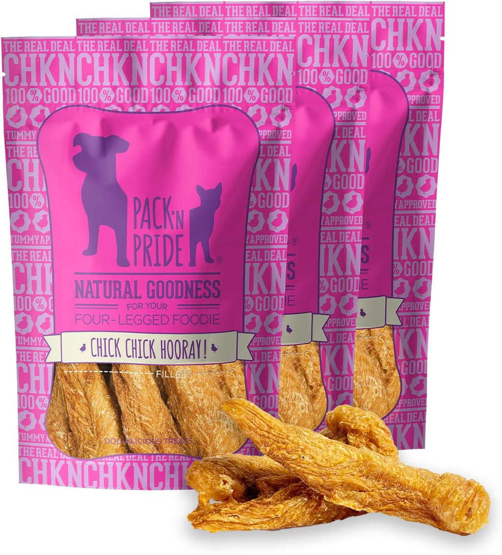 Dog Treats, 3X100G Freeze-Dried Chicken Dog Chews