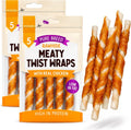 Pure Breed 10X Chicken Twists Dog Treats for Medium Dogs in 2X Resealable 50G Bags Meaty Chicken Chews Low Fat High Protein Training Pup Rewards for Travel & Walks Tasty Rawhide Chew Sticks 2Pk X 5