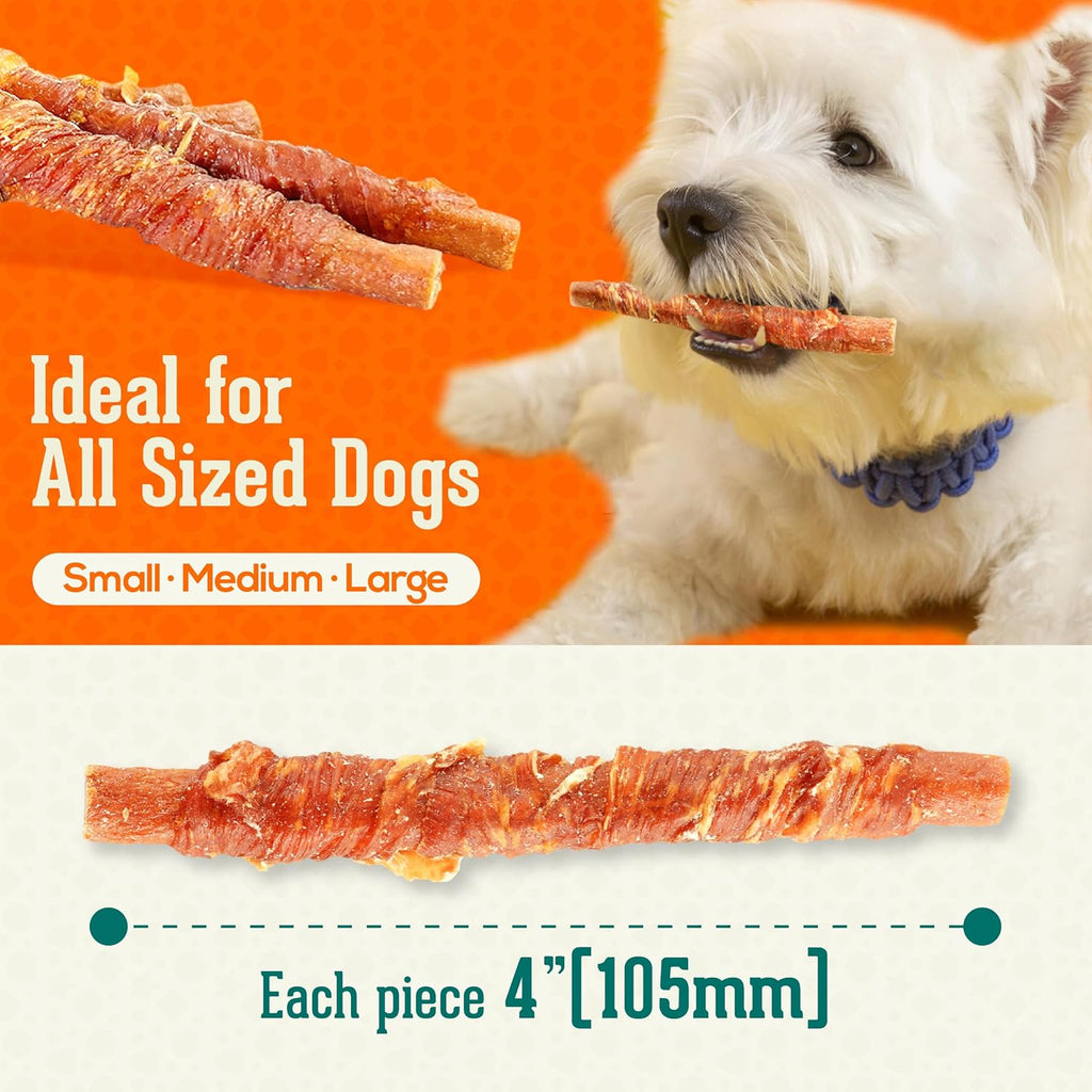Dog Treats with Carrots, 1 Pack*320G Rawhide Free Dog Chews with Chicken Breast Meat, Low-Fat, High in Protein