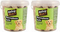 Marrowbone Rolls Dog Treat - Crunchy Biscuits & Snacks with Meaty Center - Marrow Bone Puppy Treats & Bedtime Biscuits for Dogs - 1 Litre Resealable Tub (Pack of 2)