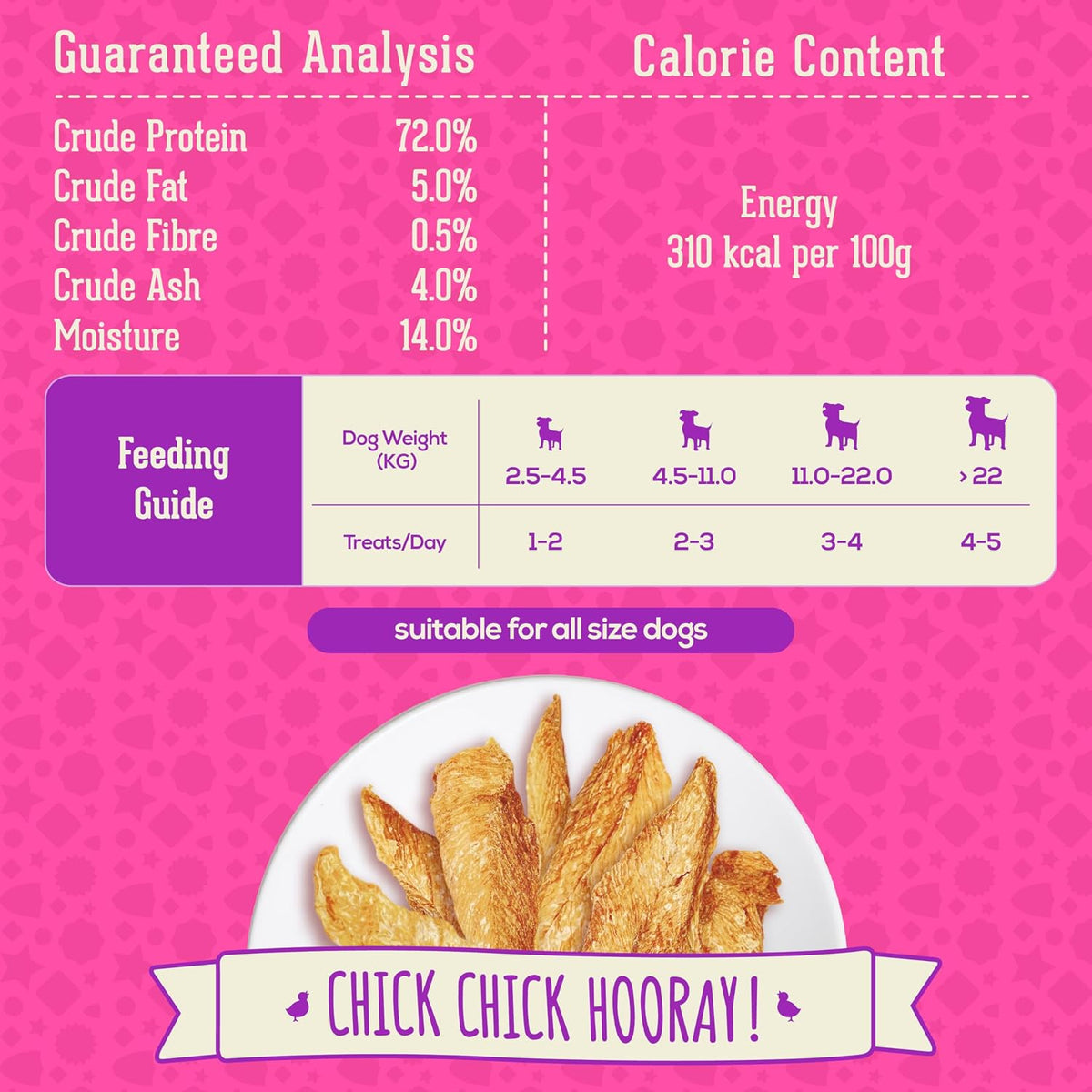 Dog Treats, 3X100G Freeze-Dried Chicken Dog Chews
