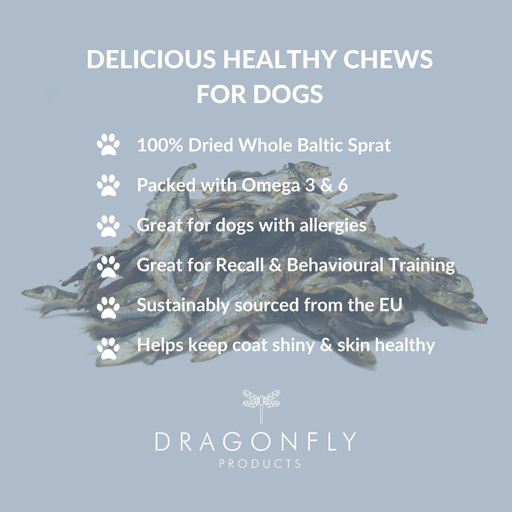 Sprats for Dogs & Puppies, Natural Whole Fish Treat