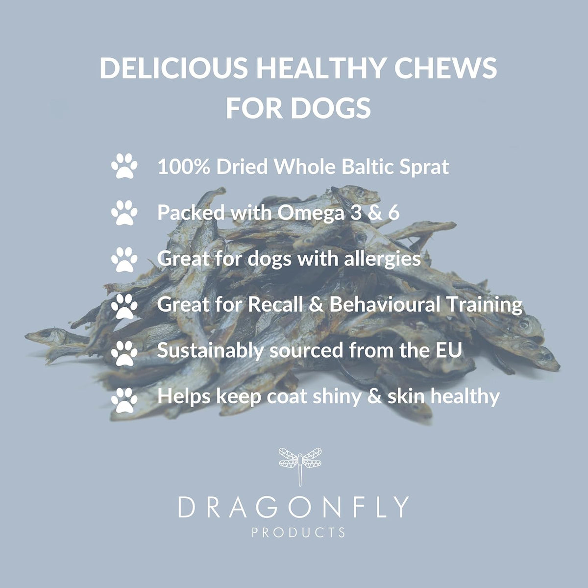 Sprats for Dogs & Puppies, Natural Whole Fish Treat