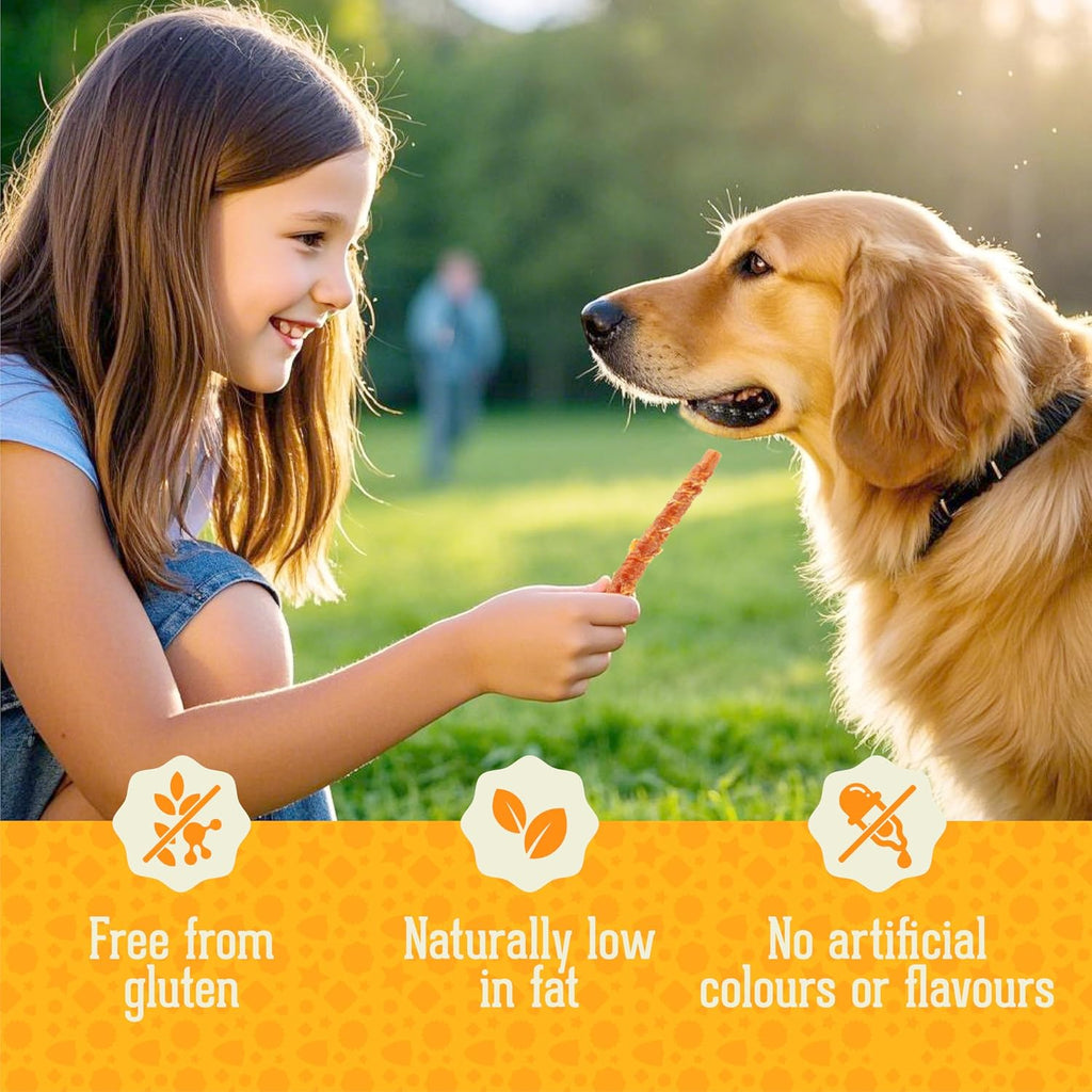 Dog Treats with Carrots, 3 Pack*320G Rawhide Free Dog Chews, Low in Fat and Hign in Protein, Pure Natural Ingredients