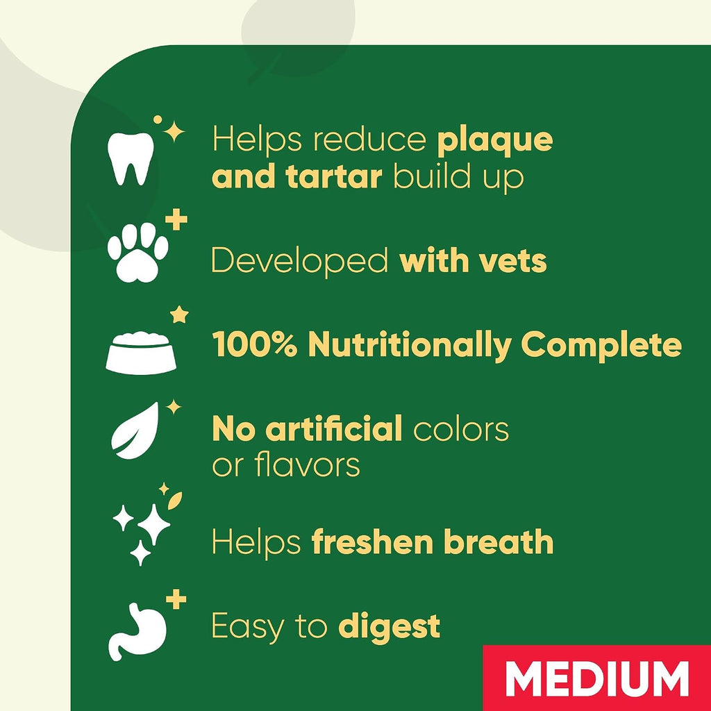 Greenies Original Adult Regular Dog Treats 12 X Dental Chews 340G (Pack of 6)