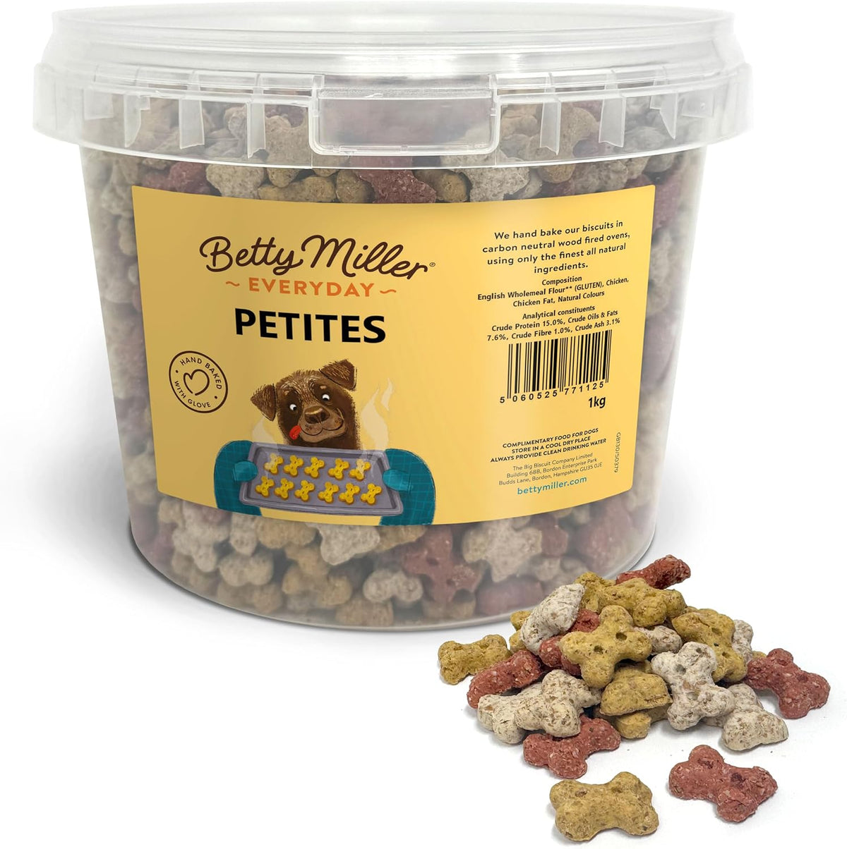 Dog Treats - Mini Chicken Petites 1Kg - British Baked Dog Biscuits - Ideal Dog Treats for Smaller Dogs