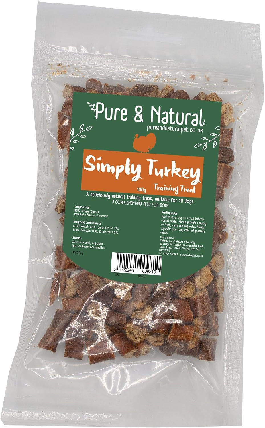 Grain Free Dog Treats for Training - High Value Dog Training Treats Value Dog Training Treats | Healthy Dog Treats for Small Dogs to Large Breeds - Turkey, 100G