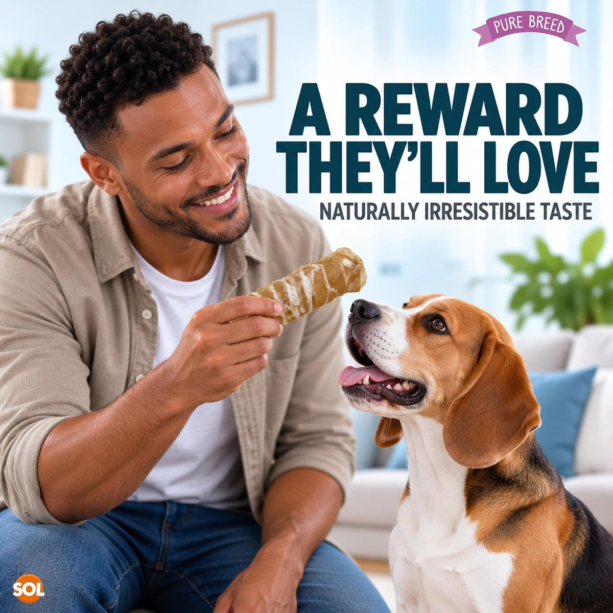Pure Breed 5Pk Beef Trachea for Dogs Natural Dog Treats 250G