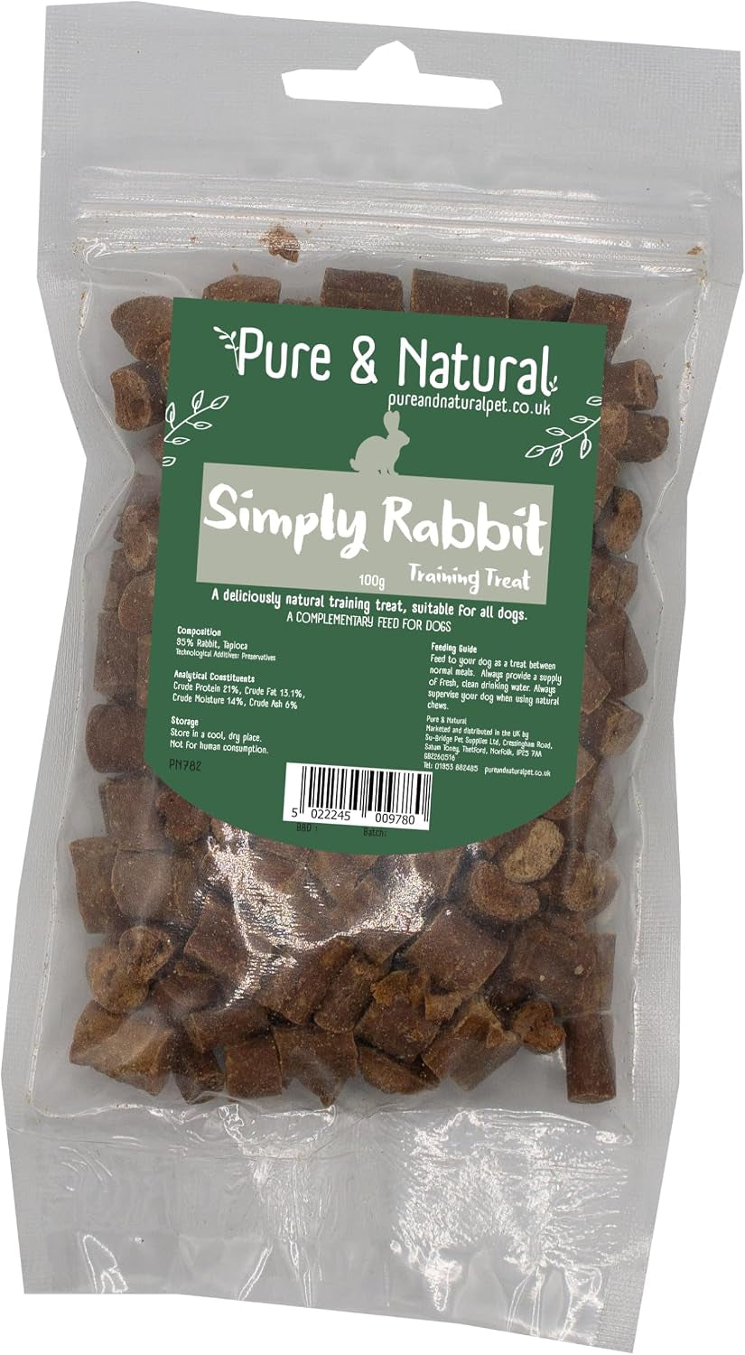 Grain Free Dog Treats for Training - High Value Dog Training Treats Value Dog Training Treats | Healthy Dog Treats for Small Dogs to Large Breeds - Rabbit, 100G